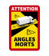 Pack3 ADHESIVOS SEÑALIZACION ANGULOS MUERTOS, ANGLES MORTS